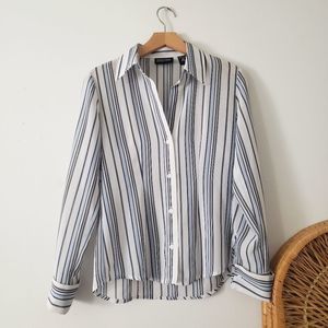 NY & Co Striped Blouse XS